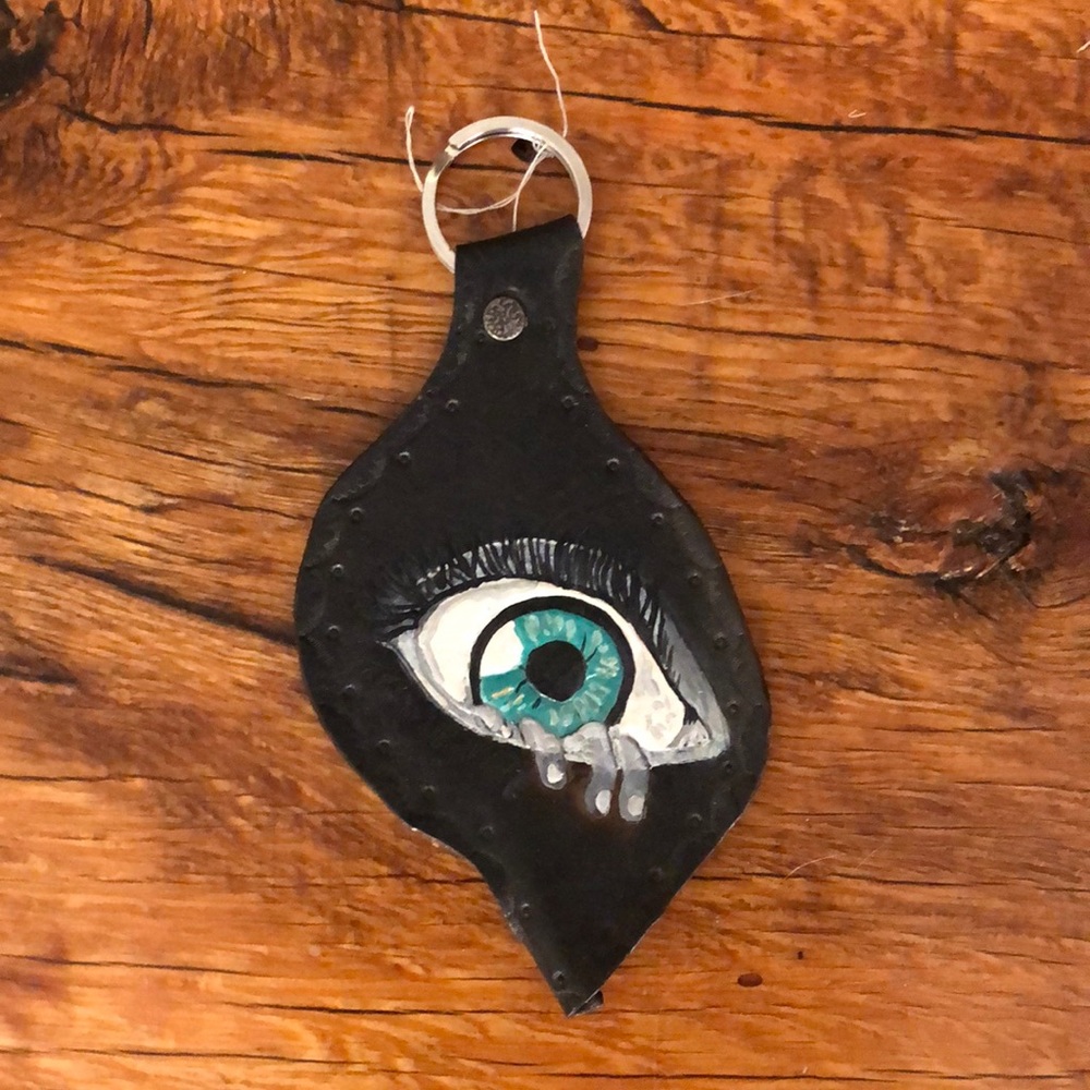 Leather key fob